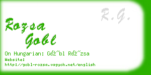 rozsa gobl business card